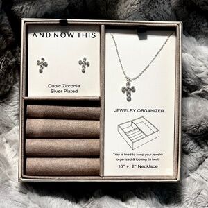 Earrings, Necklace, and Jewelry Box